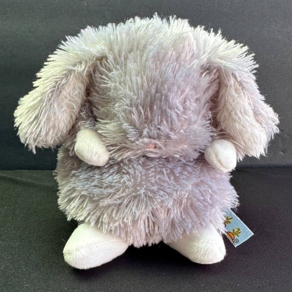 Bunnies By The Bay Wee Bloom Bunny Plush Gray Rabbit Soft Handcrafted Washable